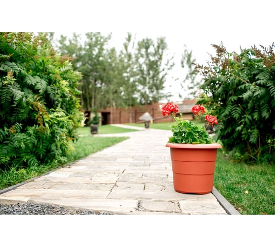 Пластмассовый горшок GARDENPLAST Примула №2 терракот, d=305 мм, h=310 мм, 19.5 л 4814132003381 00051