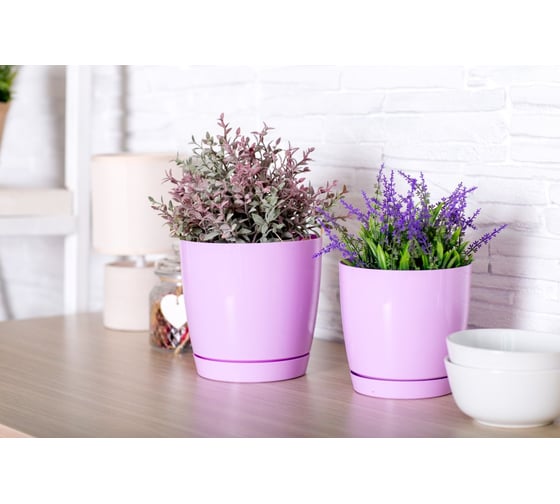 Горшок для цветов GARDENPLAST ФРЕЗИЯ №1 лиловый, высота 145мм 4814132003114 00021