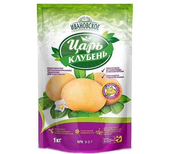 Органоминеральное удобрение для картофеля Фермерское Хозяйство Ивановское Царь-Клубень, 1кг 4603725185043 1