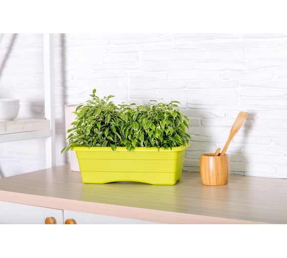 Балконный ящик GARDENPLAST №1 l=400 мм, h=140 мм, оливковый 4814132003077 00017
