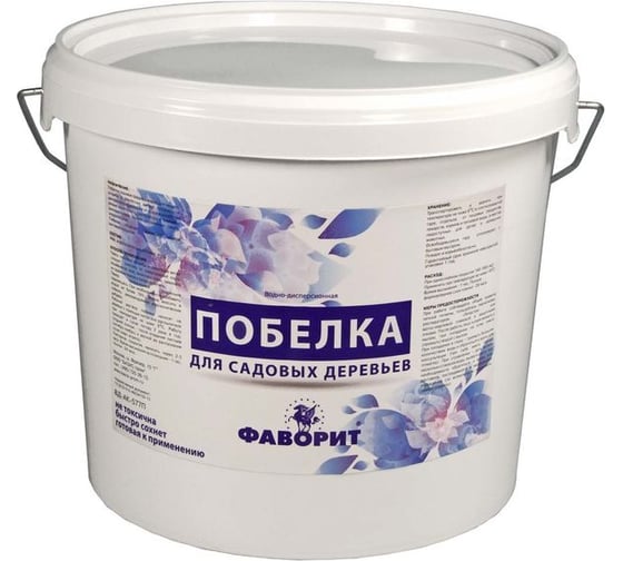 Побелка ФАВОРИТ белая ВДАК-577П для садовых деревьев пласт. ведро 3 кг водно-дисперсионная 90552 1