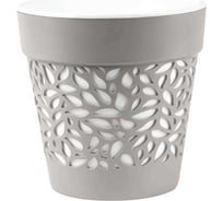 Кашпо bmc Блоссом d245 мм, h245 мм, 8 л, серый/белый КШ-0506 071500