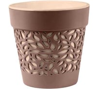 Кашпо bmc Блоссом d245 мм, h245 мм, 8 л, мокачино/пудра КШ-0507 071503