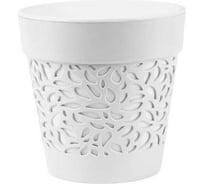 Кашпо bmc Блоссом d245 мм, h245 мм, 8 л, белый/белый КШ-0504 071505