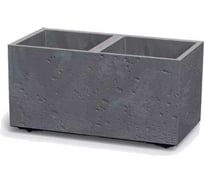 Кашпо на колесах Prosperplast Sierra Square Beton Effect 770х385 мм, h370 мм, 63 л, темно-серый DSI800E 425U 071571