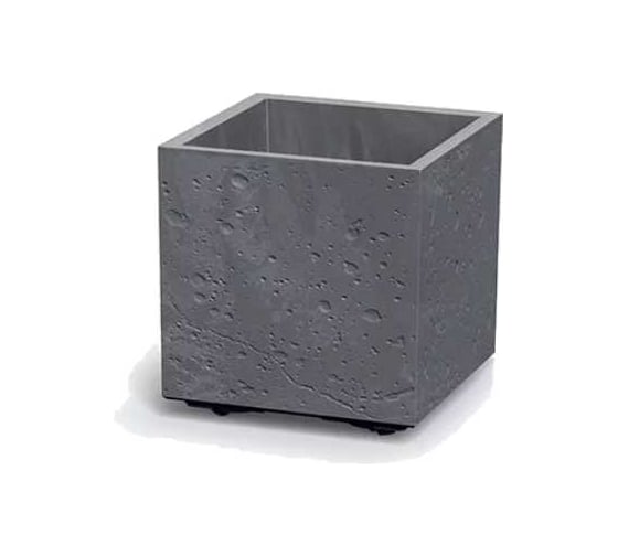 Кашпо на колесах Prosperplast Sierra Square Beton Effect 288х288 мм, h290 мм, 13 л, темно-серый DSI300E 425U 071563 1