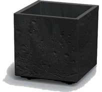 Кашпо на колесах Prosperplast Sierra Square Beton Effect 385х385 мм, h370 мм, 31 л, черный бетон DSI400E B411 071568