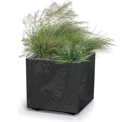 Кашпо на колесах Prosperplast Sierra Square Beton Effect 288х288 мм, h290 мм, 13 л, черный бетон DSI300E B411 071565