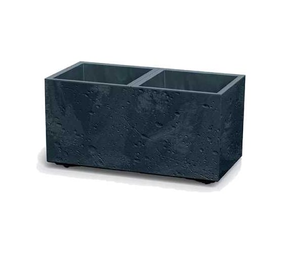 Кашпо на колесах Prosperplast Sierra Square Beton Effect 770х385 мм, h370 мм, 63 л, антрацит DSI800E S433 071572