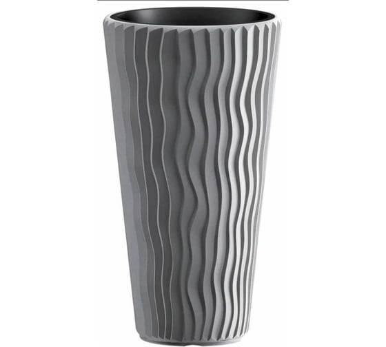 Кашпо для цветов Prosperplast SANDY SLIM 18 и 45 л, серое DPSP400-405U