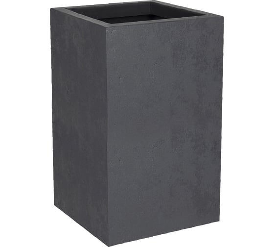 Горшок цветочный EDA BASALT'UP, квадратный, 29,5x29,5x49,5 см, объем 36л, полипропилен PP / CARRE HAUT BASALT'UP 013718 G.ANT