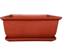 Прямоугольная бонсайница с поддоном ГазонCity 2 л, терракот 4607192130544