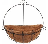 Кашпо для цветов Добросад "Коковита" 1.8 л, с кокосовым волокном, настенное, d=30 см 734-034