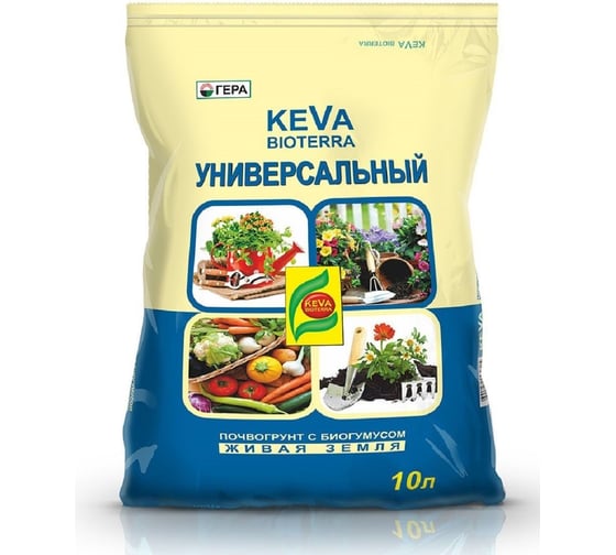 Почвогрунт Гера Keva Bioterra Универсальный 60 л 4600250006034 1