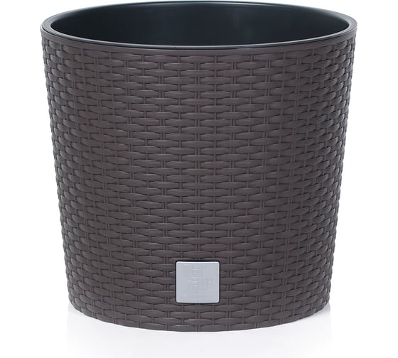 Кашпо для цветов Prosperplast RATO ROUND венге, 2 предмета, 35 л и 37.65 л DRTUS400L-440U