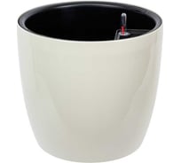 Кашпо IDEA АНФА D360 мм, с вставкой и автополивом М 3234 кремовый