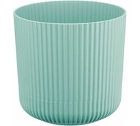 Кашпо IDEA ВЕЛЬВЕТ D160 мм, 2.5 л, с пристегнутым поддоном М 3181 морская волна