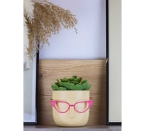 Кашпо IDEA МАРИ D115 мм, 0.65 л, со вставкой М 3075 белая глина