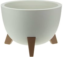 Кашпо IDEA ФЛОРИАН D350 мм, 12 л М 3187 белый ротанг