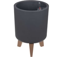 Кашпо высокое IDEA ФЛОРИАН D250 мм, 11 л, с автополивом М 3157 графитовый
