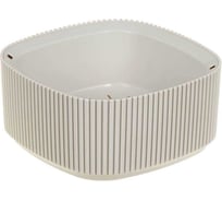 Кашпо IDEA СТРИП 165x165 мм, 0.9 л, со вставкой М 3249 кремовый