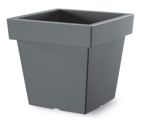 Кашпо Prosperplast DLOFL300 405U квадрат Lofly Square Low d29 см, L29 см, h27 см, 15 л серый без поддона 071831 1