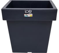 Кашпо Prosperplast DLOFL300 S433 квадрат Lofly Square Low d29 см, L29 см, h27 см, 15 л антрацит без поддона 071832