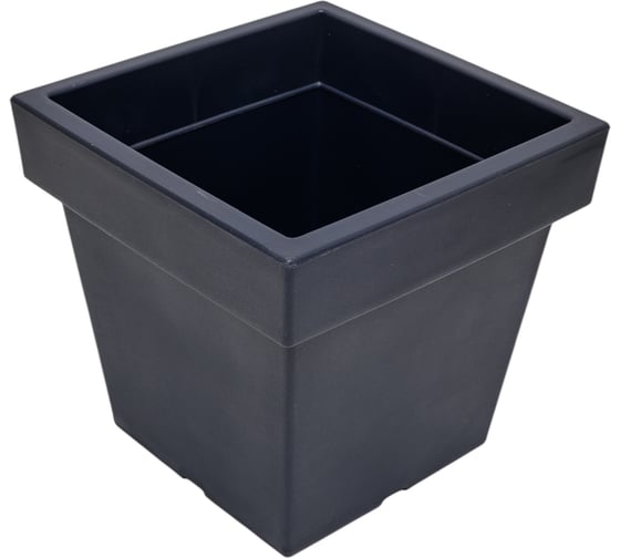 Кашпо Prosperplast DLOFL300 S433 квадрат Lofly Square Low d29 см, L29 см, h27 см, 15 л антрацит без поддона 071832