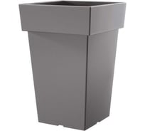 Кашпо Prosperplast DLOFQ200 405U квадрат высокий Lofly Square Low d193 мм, L193 мм, h29 см, 7 л серый без поддона 071833