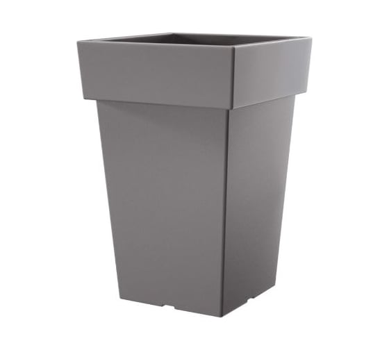 Кашпо Prosperplast DLOFQ200 405U квадрат высокий Lofly Square Low d193 мм, L193 мм, h29 см, 7 л серый без поддона 071833
