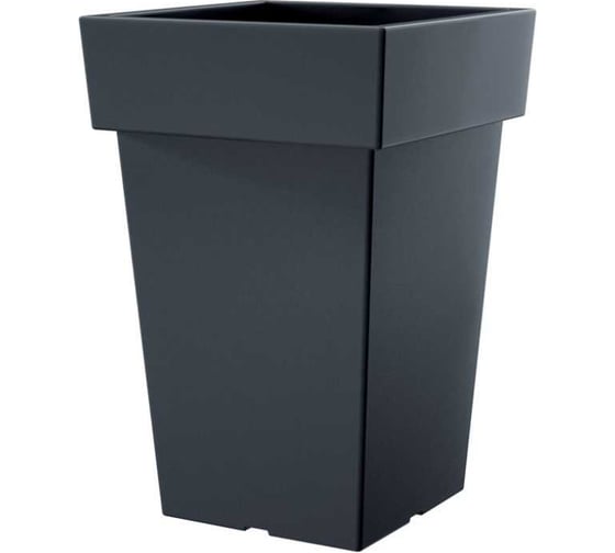 Кашпо Prosperplast DLOFQ240 S433 квадрат высокий Lofly Square Low d234 мм, L34 мм, h356 мм, 13 л антрацит 071836 1