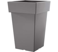 Кашпо Prosperplast DLOFQ300 405U квадрат высокий Lofly Square Low d29 см, L29 см, h44 см, 24 л серый 071837