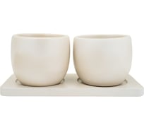 Набор горшков Вещицы Дуэт, 0,3л, слоновая кость Kras47