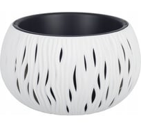 Кашпо Prosperplast SANDY BOWL 18 см, со вставкой, белое DSK180 449