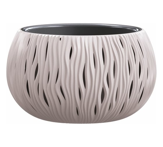 Кашпо Prosperplast SANDY BOWL 29 см, со вставкой, мокко DSK290 7529