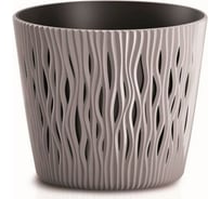 Кашпо Prosperplast SANDY ROUND 26.5 см, со вставкой, мокко DSR260 7529