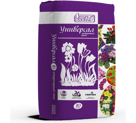 Плодородный грунт Лама Торф Четыре сезона Универсал 10 л 001-GR-4S-000645-3 4680010311028