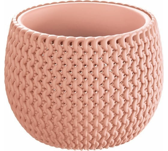 Кашпо Prosperplast SPLOFY BOWL 18 см, со вставкой, персик DKSP180 488 1