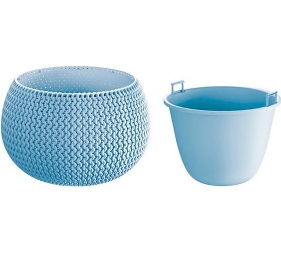 Кашпо Prosperplast SPLOFY BOWL 29 см, со вставкой, синее DKSP290 656