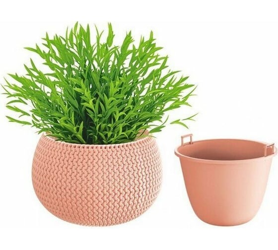 Кашпо Prosperplast SPLOFY BOWL 29 см, со вставкой, персик DKSP290 488