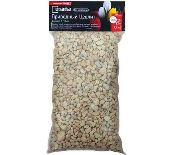Почвоулучшитель EffectBio UltraEffect природный цеолит 5-10 мм, 1.2 л 4603743270486 1