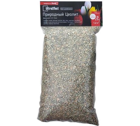 Почвоулучшитель EffectBio UltraEffect природный цеолит, 2.5-5 мм, 1.2 л 4603743270479