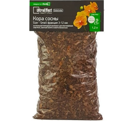 Субстрат кора сосны EffectBio BioLine Small 3-12 мм, 1.2 л 4603735996332