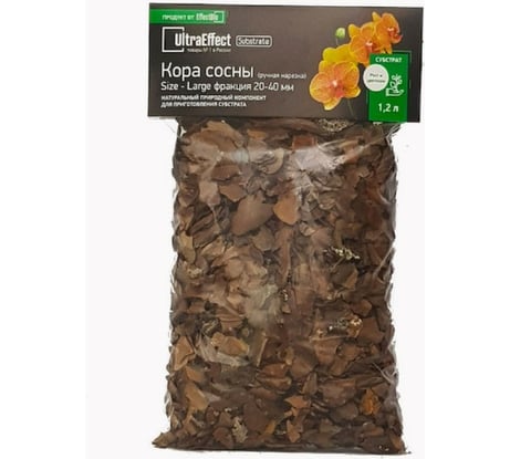 Субстрат кора сосны EffectBio BioLine Large 20-40 мм, 1.2 л 4603735996356
