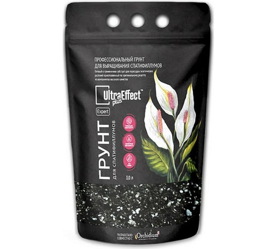 Премиальный грунт для выращивания спатифиллумов EffectBio UltraEffect Plus Expert 3 л 4603743270578 1