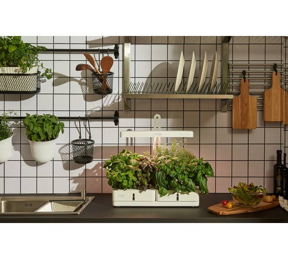 Гидропонная установка Cactus Garden 3.0л 20 белый (CS-LEDPOT-08) 2000786