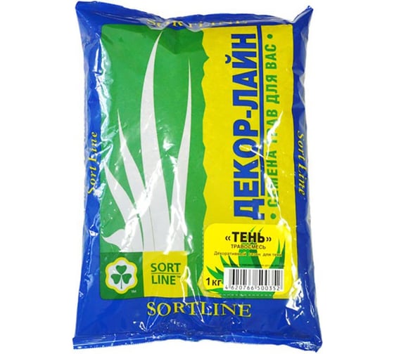 Семена газона TM SORTLINE Смесь трав Тень 1 кг 4620766500352 1
