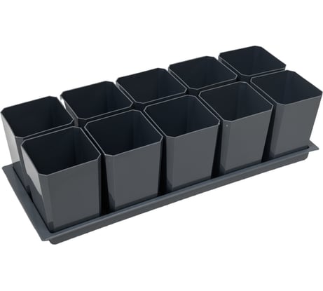 Набор горшков для рассады Пеликан 10 шт. 0332