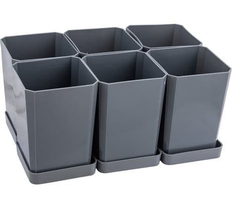 Набор горшков для рассады Пеликан 6 шт. 0334