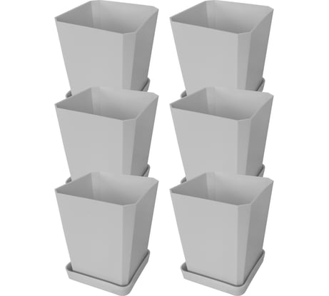 Набор горшков для рассады Пеликан 6 шт. 0335 Белый